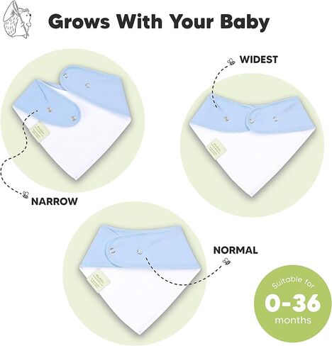KeaBabies 8-Pack Organic Baby Bibs for Girls & Boys and 8-Pack Organic Baby Bandana Bibs, Baby Bibs - Teething Baby Bibs for Boy, Girl - Drool Bibs for Baby Girl, Baby Boy in Saudi Arabia