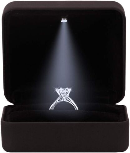 Naimo Black Lighted up LED Engagement Proposal Jewelry Ring Box in Saudi Arabia