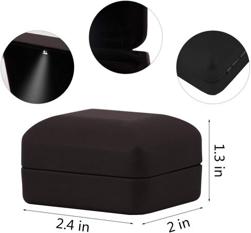 Naimo Black Lighted up LED Engagement Proposal Jewelry Ring Box in Saudi Arabia