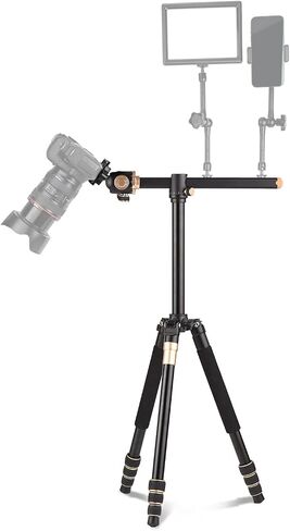 Andoer 184cm Portable Photography Tripod Horizontal Camera Tripod Stand Monopod Aluminum Alloy 8kg Load Capacity with 360° Rotatable Ballhead Carrying Bag for DSLR Camera Camcorder Smartphone in Saudi Arabia