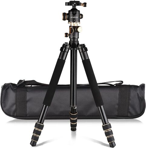 Andoer 184cm Portable Photography Tripod Horizontal Camera Tripod Stand Monopod Aluminum Alloy 8kg Load Capacity with 360° Rotatable Ballhead Carrying Bag for DSLR Camera Camcorder Smartphone in Saudi Arabia