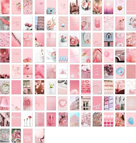 جي اس ام براندز مجموعة صور ملصقة جدارية من 100 صورة فردية مقاس 4 × 6 انش لغرفة النوم الجامعية للمراهقين in Kuwait