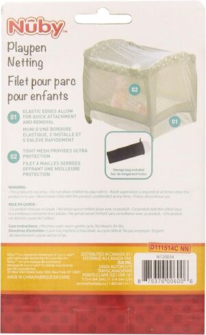 Nuby Pack N Play Universal Size Mosquito Net Tent, White in Saudi Arabia