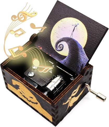 اوكي بوبو صندوق موسيقى خشبي - صندوق موسيقى ملون - ذا نايتمير بيفور كريسماس - مجموعة واحدة (08) in Kuwait