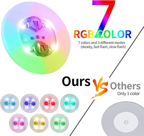 أضواء ديكور شريط LOGUIDE، أضواء زجاجة لزجاجات المشروبات الكحولية، 24 حزمة RGB LED كوستر، 7 ألوان ملصق تضيء الوقايات للمشروبات، فلاش تضيء كأس كوستر أضواء خدمة زجاجة وامض (متعدد الألوان) in Saudi Arabia