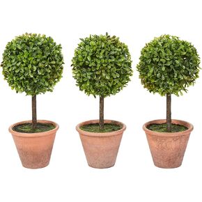 صندوق خشبي صناعي للمنزل - 3 قطع بتصميم مطابق واقعي بطول 29.21 سم في الأواني المزخرفة للديكور المنزلي والمكتب من بيور جاردن (مجموعة من 3)، أخضر in Kuwait