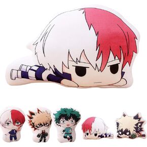 QAHEART Midoriya Izuku Boku Plush Figure MHA Pillow, Anime Plush Stuffed Cushion Toy Cute Manga Comfortable Role Decorative Pillow Toys for Child
