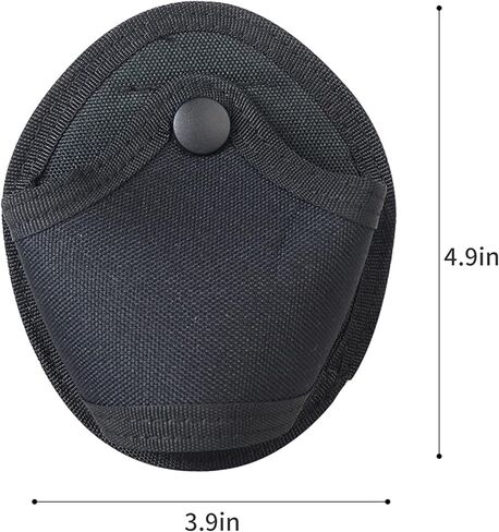 2 Pack Handcuff Holder Case Nylon Open Top Holster Pouch Sheath Quick Release Fits Chain/Hinged Cuff for Duty Belt Law Enforcement(Black) in Kuwait