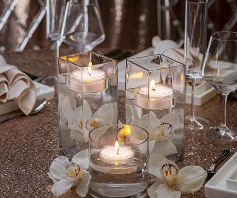 Lerner Clear Tea Lights Candles Bulk - Long Burning 8 Hour Clear Cup Tealight 50 Pack - Consistent Smkless Clean Burning - Holiday, Wedding, Spa, Emergency and Home Decoration Candles in Saudi Arabia