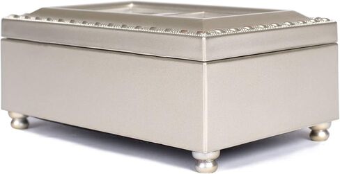 Cottage Garden Confirmation We Live in Him Brushed Silvertone Jewelry Music Box Plays Amazing Grace in Saudi Arabia