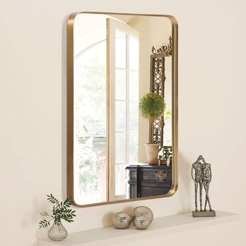 NicBex 71x32 Inch Full Length Mirror, Alloy Frame Wall Mirror for Bedroom, Hallway, Dressing Room and Home Deco, Modern and Farmhouse Room Makeover Mirror, Round Corners, Black(No Stand) in Saudi Arabia
