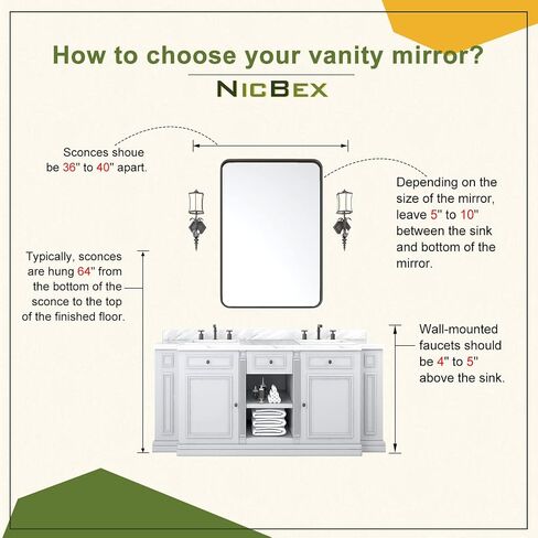 NicBex 71x32 Inch Full Length Mirror, Alloy Frame Wall Mirror for Bedroom, Hallway, Dressing Room and Home Deco, Modern and Farmhouse Room Makeover Mirror, Round Corners, Black(No Stand) in Saudi Arabia