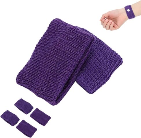6 Pcs Nausea Bracelets, Nausea Relief Wristbands, Motion Sickness Relief Bands, Travel Acupressure Bracelets for Kids, Adults, Morning Nausea (Purple) in Saudi Arabia