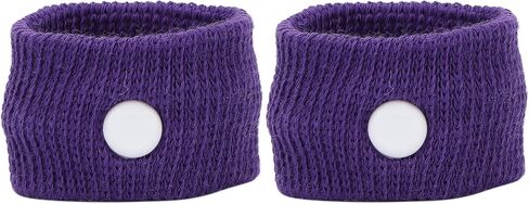 6 Pcs Nausea Bracelets, Nausea Relief Wristbands, Motion Sickness Relief Bands, Travel Acupressure Bracelets for Kids, Adults, Morning Nausea (Purple) in Saudi Arabia