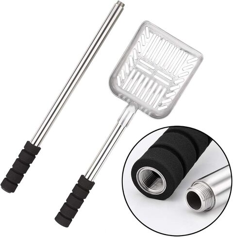 Ruiqas Cat Litter Scoop, Metal Cat Litter Scoop, Removable Non-Stick Cat Litter Scoop with Foam Padded Long Handle in Kuwait