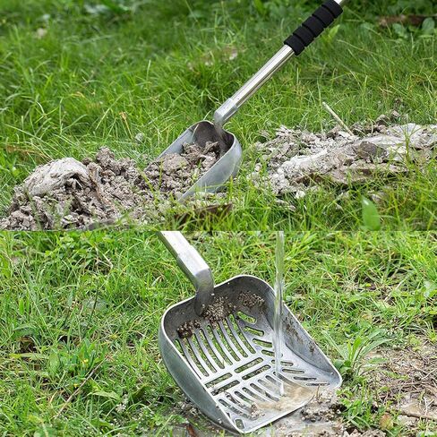 Ruiqas Cat Litter Scoop, Metal Cat Litter Scoop, Removable Non-Stick Cat Litter Scoop with Foam Padded Long Handle in Kuwait