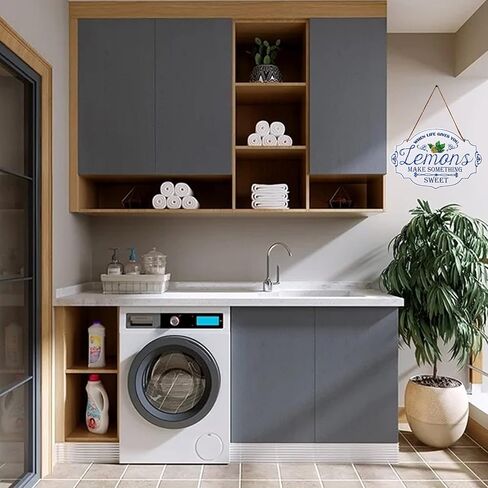 PXIYOU When Life Give You Lemons Make thing Sweet Vintage Wooden Hanging Sign Farm Wall Decor for Home Kitchen Living Room Wall Art Decor 13 x 9 Inch in Kuwait