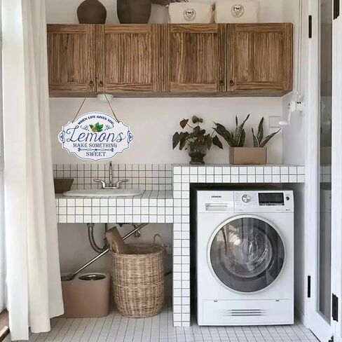 PXIYOU When Life Give You Lemons Make thing Sweet Vintage Wooden Hanging Sign Farm Wall Decor for Home Kitchen Living Room Wall Art Decor 13 x 9 Inch in Kuwait