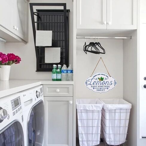 PXIYOU When Life Give You Lemons Make thing Sweet Vintage Wooden Hanging Sign Farm Wall Decor for Home Kitchen Living Room Wall Art Decor 13 x 9 Inch in Kuwait