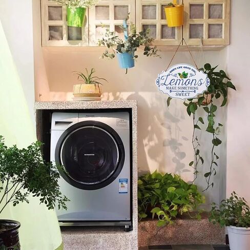 PXIYOU When Life Give You Lemons Make thing Sweet Vintage Wooden Hanging Sign Farm Wall Decor for Home Kitchen Living Room Wall Art Decor 13 x 9 Inch in Kuwait