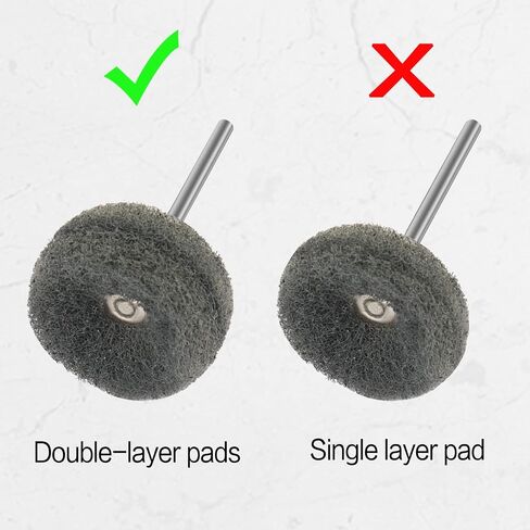100Pcs Abrasive Buffing Wheels, 1 Inch Buffing Polishing Wheel Set with 1/8 Inch Shank, 20Pcs Each of 80 150 240 400 600 Grit Scouring Pad Abrasive Wheel for Power Rotary Tool, Rust Removal, Polishing in Saudi Arabia