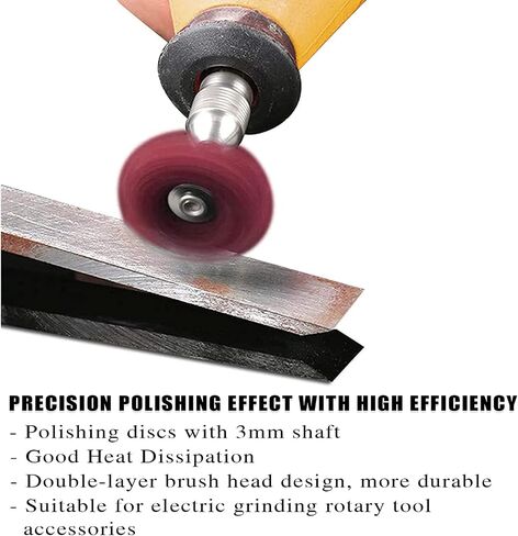 100Pcs Abrasive Buffing Wheels, 1 Inch Buffing Polishing Wheel Set with 1/8 Inch Shank, 20Pcs Each of 80 150 240 400 600 Grit Scouring Pad Abrasive Wheel for Power Rotary Tool, Rust Removal, Polishing in Saudi Arabia
