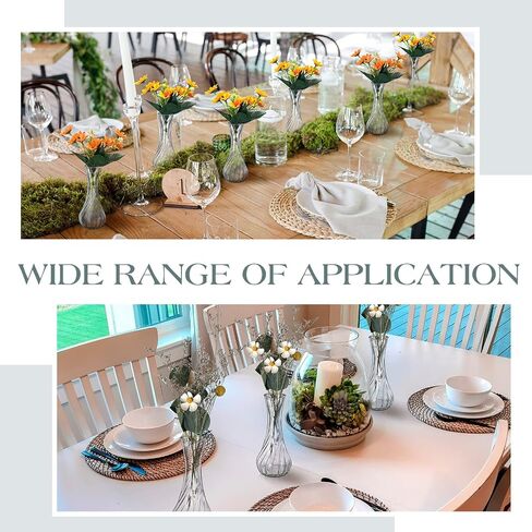 Nuogo 20 Set Glass Vase Bud Vases in Bulk for Floral Arrangements Clear Bud Vases in Bulk for Floral Arrangements Wedding Events Home Decor Table Centerpiece in Saudi Arabia