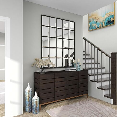 79 ديكو مزهرية معدنية طويلة بتصميم ممزق، مجموعة من 2 قطعة 25 انش، ارتفاع 18 انش، ازرق in Kuwait