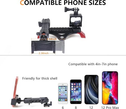 Dash Phone Mount Picatinny Rail Holder for 2021 2022 2023 2024 2025 2026 New Ford Bronco 2/4 Door Interior Accessories, Dashboard Cell Phone with Action Camera Mounts for GoPro, 360° Adjustable in Saudi Arabia