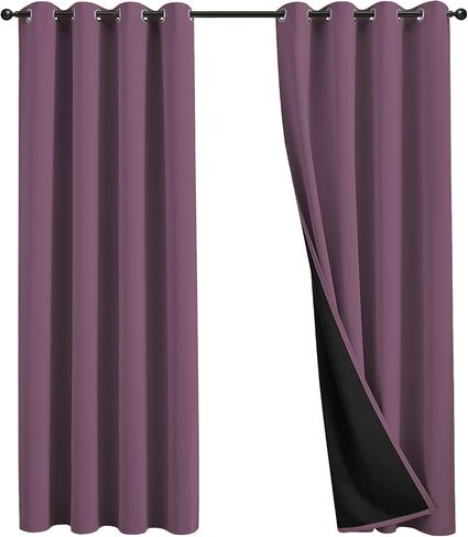 JSFLY 100% Blackout Curtains 84 inch Length for Bedroom, Thick Noise Reduction Thermal Insulated Grommet Window Drapes Room Darkening Curtains for Living Room, 2 Panels (52x84 inches,White) in Saudi Arabia