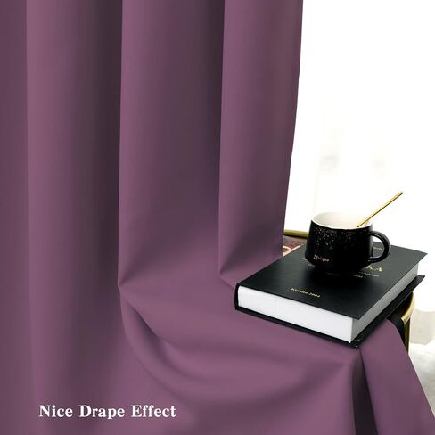 JSFLY 100% Blackout Curtains 84 inch Length for Bedroom, Thick Noise Reduction Thermal Insulated Grommet Window Drapes Room Darkening Curtains for Living Room, 2 Panels (52x84 inches,White) in Saudi Arabia