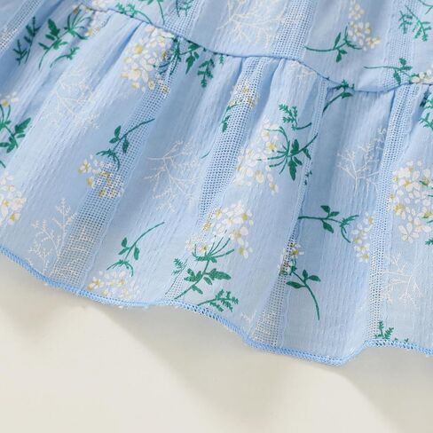 YOUNGER TREE Toddler Baby Girls Dress Summer Ruffle Sleeve Halter Casual Kids Beach Sundress in Kuwait