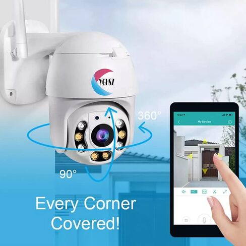 YGHSZ 5G WiFi Security Camera, 1080P Dual Band 5G 2.4G Wireless Camera for Home Security, Motion Tracking Baby Monitor with IR Night Vision, Pet Camera, Spot Light Camera for Home Security Camera in Kuwait