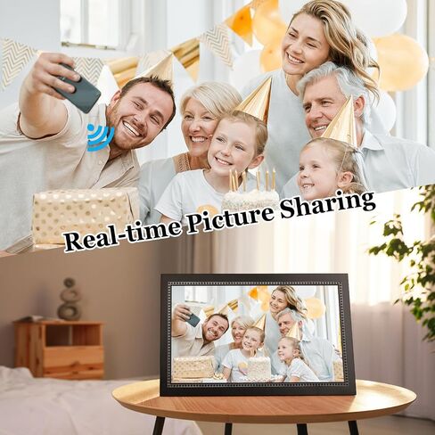 15.6" Large Digital Picture Frame,WiFi Digital Photo Frame 32GB,1920x1080 IPS HD Touchscreen,Auto-Rotate, Easy to Share Photos and Videos Instantly via APP in Saudi Arabia