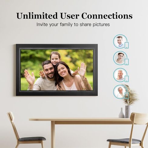 15.6" Large Digital Picture Frame,WiFi Digital Photo Frame 32GB,1920x1080 IPS HD Touchscreen,Auto-Rotate, Easy to Share Photos and Videos Instantly via APP in Saudi Arabia