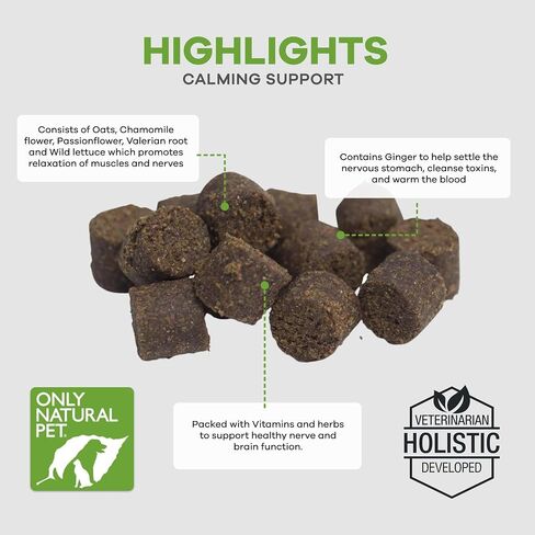 Only Natural Pet - Just Relax Herbal Calming Soft Chews for Dogs | Natural Anxiety Relief Treats, Premium Dog Relaxation Aid, Stress and Anxiety Relief Supplement - Bacon Flavor - 60 Soft Chews in Saudi Arabia