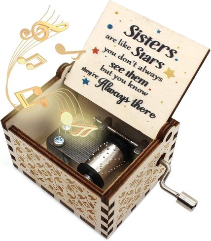 صندوق موسيقى خشبي من ukebobo - صندوق موسيقى You are My Sunshine Music Box، هدايا للأخت، هدايا لأصدقائك، صندوق موسيقى أحدث تصميم - مجموعة واحدة (10) in Kuwait