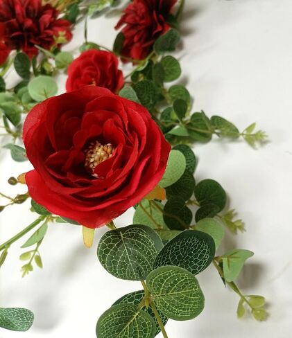 Eucalyptus Garlands, Flower Garland, Wedding Arch Flowers, Floral Swag for Wedding Christmas Decoration Table Backdrop Arch Wall Party Home Bedroom Décor (Pink) in Saudi Arabia