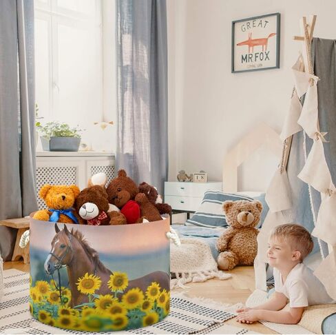 visesunny Storage Basket Cute Panda Bear Nursery Hamper Basket Clothes Toy Storage Organizer Bin Box Collapsible Laundry Bag for Kid Room,Playroom,Bathroom,Living Room,Dorm,Office in Saudi Arabia