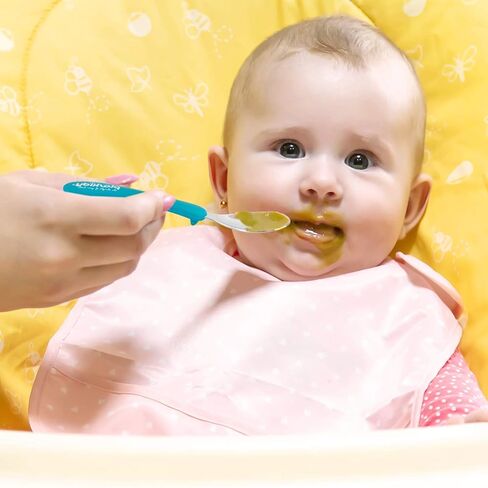 Plaskidy Toddler Spoons Stainless Steel with Silicone Handle Set of 8 Kids Spoons Cutlery Set - Children Safe Utensil Set BPA Free Dishwasher Safe Kid Spoons Flatware Great for Kids and Toddler Spoon in Kuwait