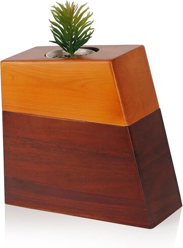 Exttlliy Decorative Urns Earns for Ashes Handmade Solid Wooden Urn for Ashes for Men Memorial Magnetic Funeral Cremation Urn Human Ashes Adult Female with Ceramic Pot and Cotton Bag in Kuwait