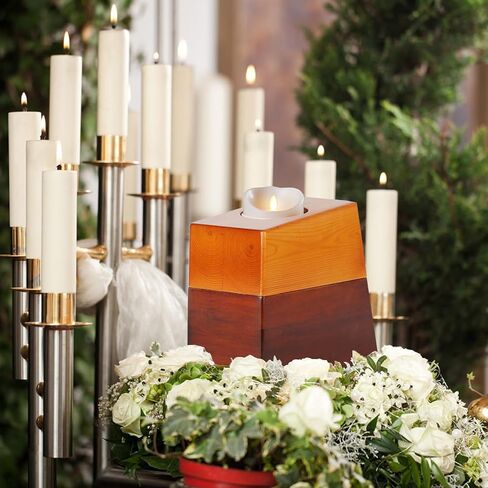 Exttlliy Decorative Urns Earns for Ashes Handmade Solid Wooden Urn for Ashes for Men Memorial Magnetic Funeral Cremation Urn Human Ashes Adult Female with Ceramic Pot and Cotton Bag in Kuwait