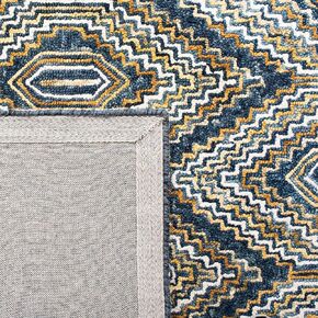 سجادة SAFAVIEH Aspen Collection - 2'3" x 9'، أزرق وذهبي، صوف بوهو مصنوع يدويًا، مثالية للمناطق ذات الحركة المرورية العالية في غرفة المعيشة وغرفة النوم (APN822M) in Kuwait