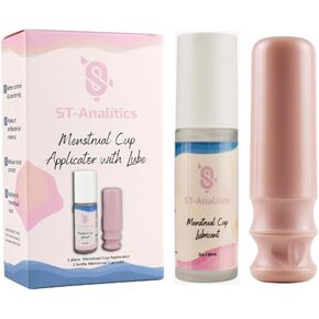 أداة وضع كأس الحيض - جل التشحيم - إدخال مريح وسهل مع جل التشحيم - مجموعة أدوات وضع كأس الحيض القابلة لإعادة الاستخدام - مجموعة Copa Menstrual Compact Kit - in Kuwait