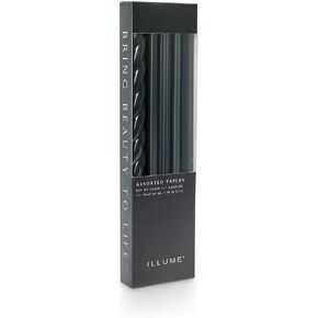 شموع متنوعة غير معطرة من ILLUME بشكل جميل، 3 عبوات، مسحوق أزرق
