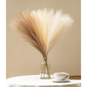 6 قطع من Vitalizart 21.7 بوصة ديكور عشب بامباس طويل القامة لمزهرية أرضية بومباس صناعية زهور مجففة لغرفة المنزل الريفي المطبخ رف جدار بوهو ديكور مزرعة الزفاف (6 ألوان) in Kuwait