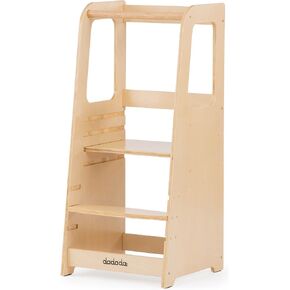 dadada Toddler Tower - Kids Step Stool with Safety Rail - Adjustable Montessori Step Stool for Kids - Toddler Learning Tower with Protection - Kitchen Toddler Step Stool - Graphite in Saudi Arabia