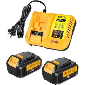 TeenPower 2Pack Replacement for Dewalt 20V 6.0Ah Max Battery with 1 Charger Combo in Kuwait