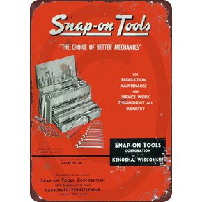 كراز مخصص 1958 Snap On Tool Catalog Vintage Look Reproduction لافتة معدنية 8x12 USA in Kuwait