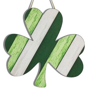 Davsolly St. Patrick's Day Shamrock Hanging MDF Sign w/Rope Hanger (Shamrock Wreath Wood) … (Shamrock Wreath Wood) in Kuwait